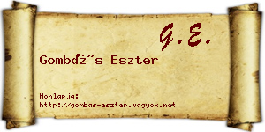 Gombás Eszter névjegykártya